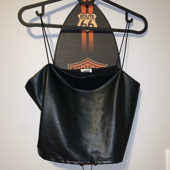 GARAGE Faux Leather Crop - Picture 1 of 3